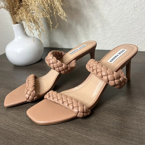 STEVE MADDEN Prema Braided Heel Sandals Womens Sizes 11, 12 & 13 M - Picture 7 of 10